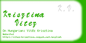 krisztina vitez business card